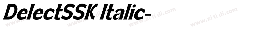 DelectSSK Italic字体转换